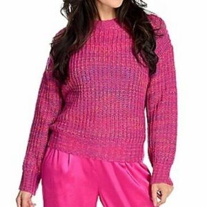 Band of Gypsies Fuchsia Marled Knit Sweater